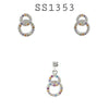 925 Sterling Silver CZ Pendant & Earring Set